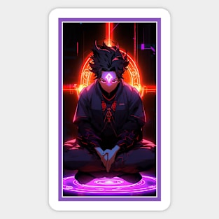 Anime Hero Power Meditation | Quality Anime Artwork | Anime Power Energy Meditation |  Manga Anime Art Sticker